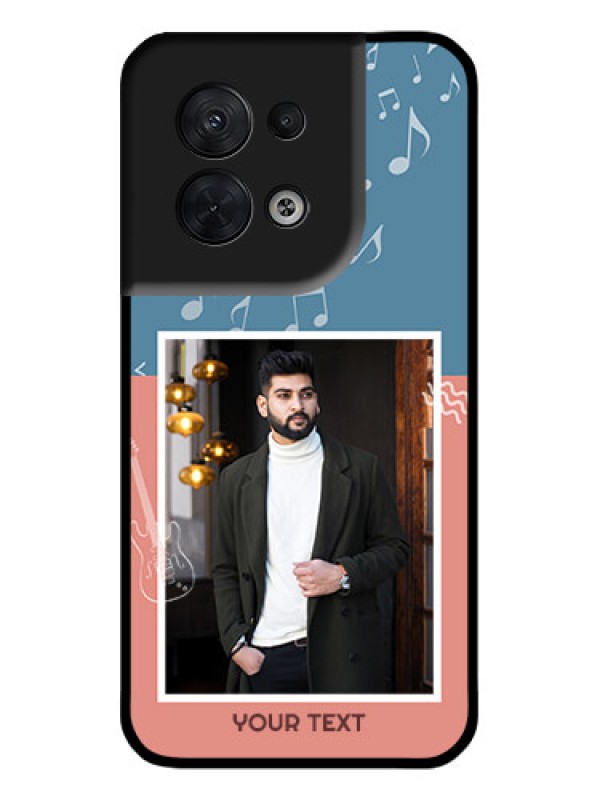 Custom Oppo Reno 8 5G Custom Metal Phone CaseWith Color Musical Note Design