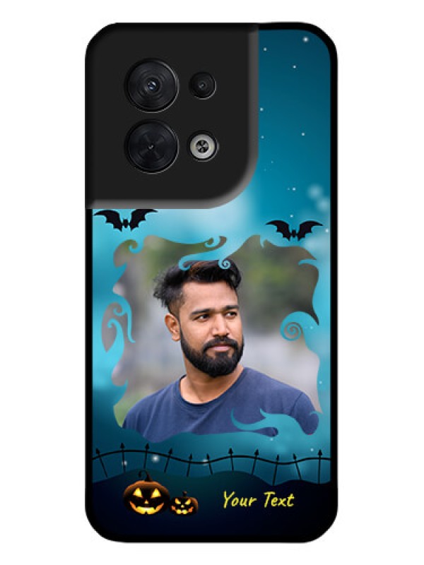 Custom Oppo Reno 8 5G Custom Metal Phone CaseHalloween Frame Design