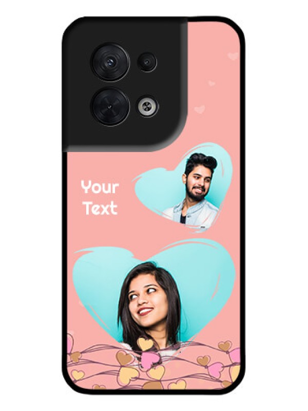 Custom Oppo Reno 8 5G Custom Metal Phone CaseLove Doodle Design