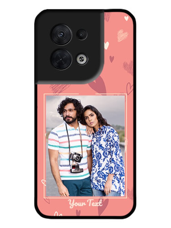 Custom Oppo Reno 8 5G Custom Metal Phone CaseLove Doodle Art Design