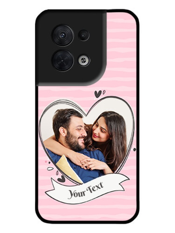 Custom Oppo Reno 8 5G Custom Metal Phone CaseVintage Heart Design