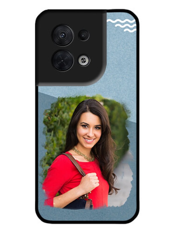 Custom Oppo Reno 8 5G Custom Metal Phone CaseGrunge Line Art Design