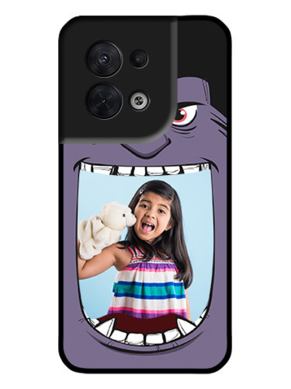 Custom Oppo Reno 8 5G Custom Metal Phone CaseAngry Monster Design