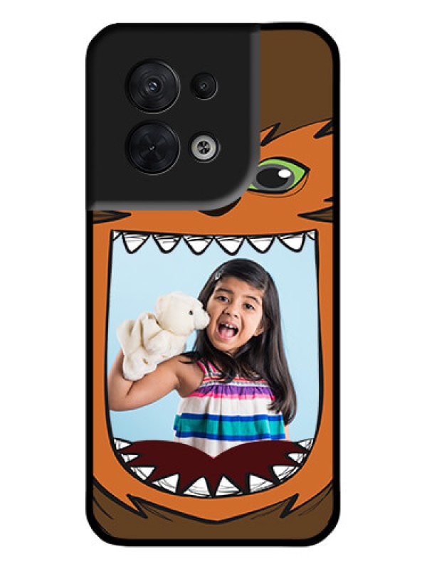 Custom Oppo Reno 8 5G Custom Metal Phone CaseOwl Monster Back Case Design