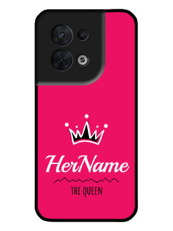 Custom Oppo Reno 8 5G Custom Metal Phone CaseQueen With Name Design