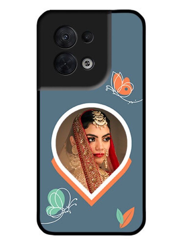 Custom Oppo Reno 8 5G Custom Metal Phone CaseDroplet Butterflies Design