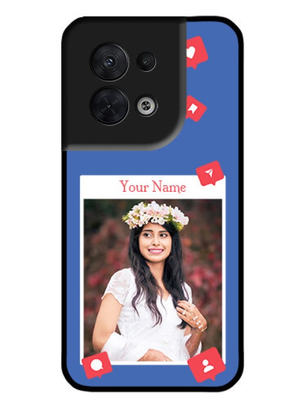 Custom Oppo Reno 8 5G Custom Metal Phone CaseLike Share And Comment Design