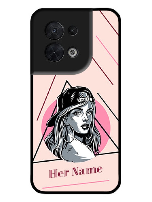 Custom Oppo Reno 8 5G Custom Metal Phone CaseRockstar Girl Design