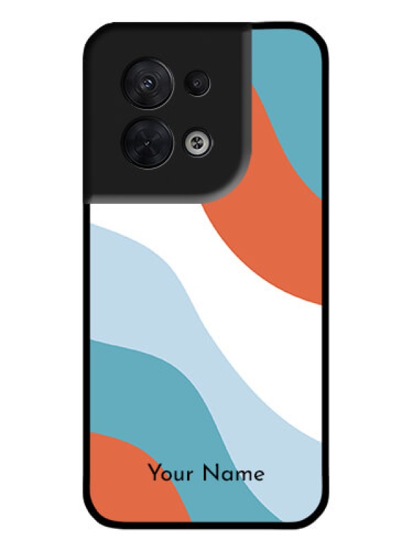 Custom Oppo Reno 8 5G Custom Metal Phone CaseColoured Waves Design