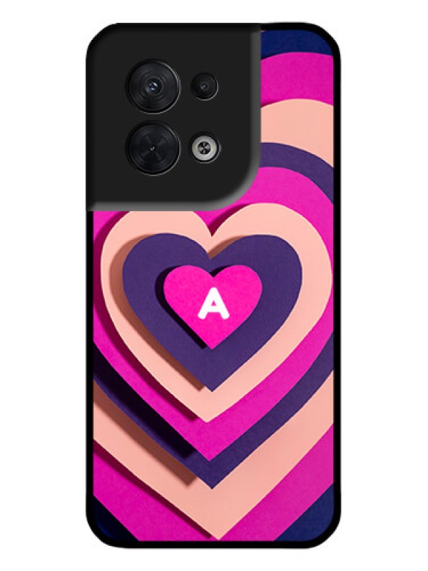 Custom Oppo Reno 8 5G Custom Metal Phone CaseCute Heart Pattern Design