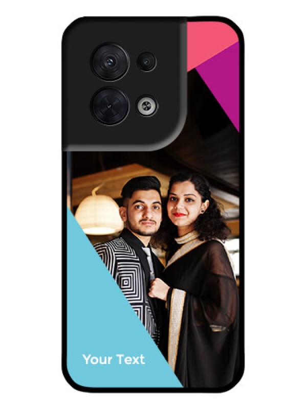 Custom Oppo Reno 8 5G Custom Metal Phone CaseStacked Triple Colour Design