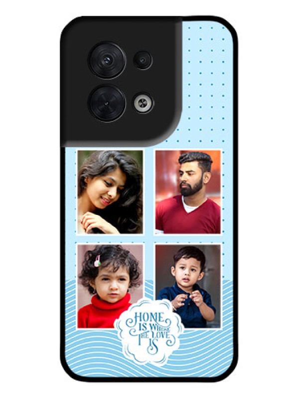 Custom Oppo Reno 8 5G Custom Metal Phone CaseCute Love Quote With 4 Pic Upload Design