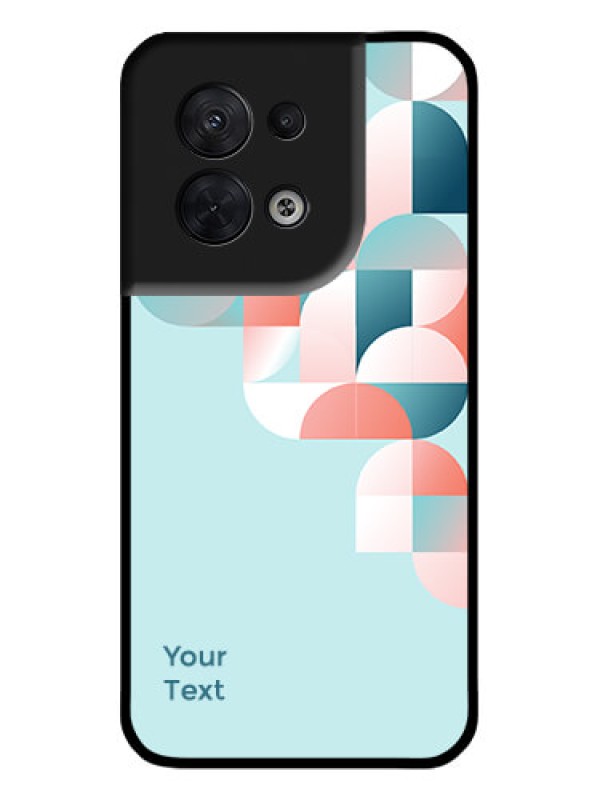 Custom Oppo Reno 8 5G Custom Metal Phone CaseStylish Semi - Circle Pattern Design