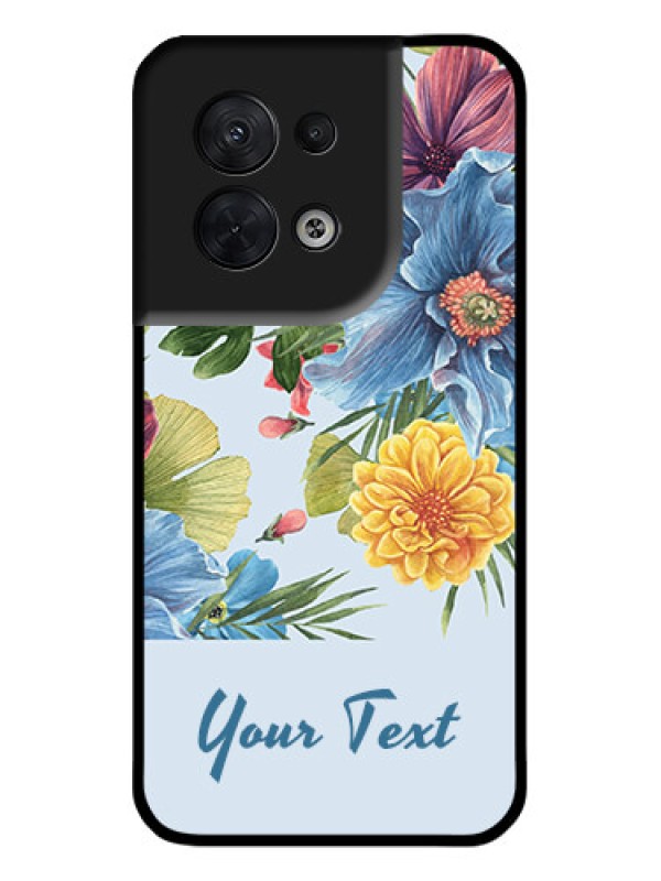 Custom Oppo Reno 8 5G Custom Metal Phone CaseStunning Watercolored Flowers Painting Design