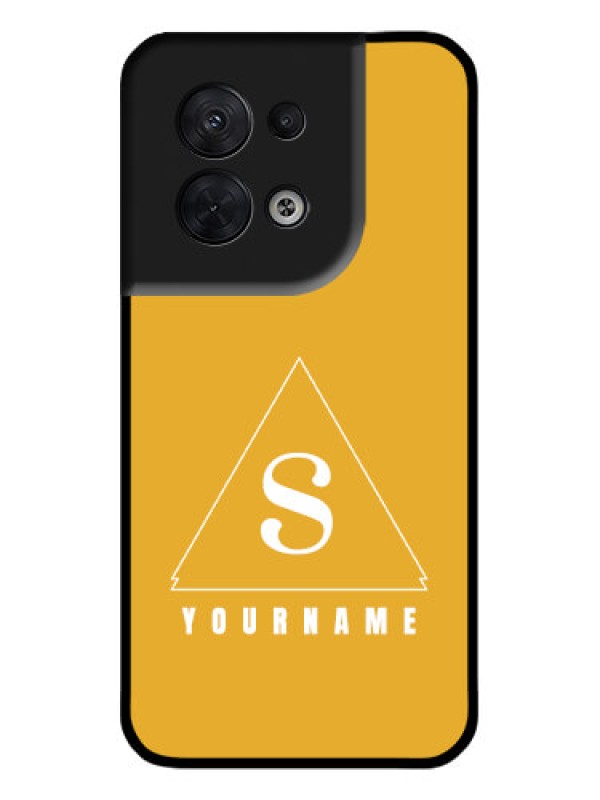 Custom Oppo Reno 8 5G Custom Metal Phone CaseSimple Triangle Design