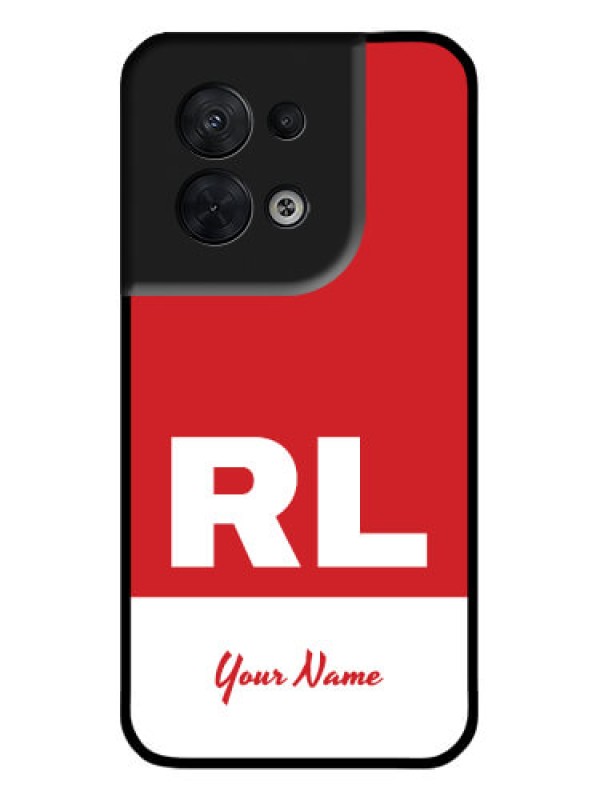 Custom Oppo Reno 8 5G Custom Metal Phone CaseDual Tone Custom Text Design