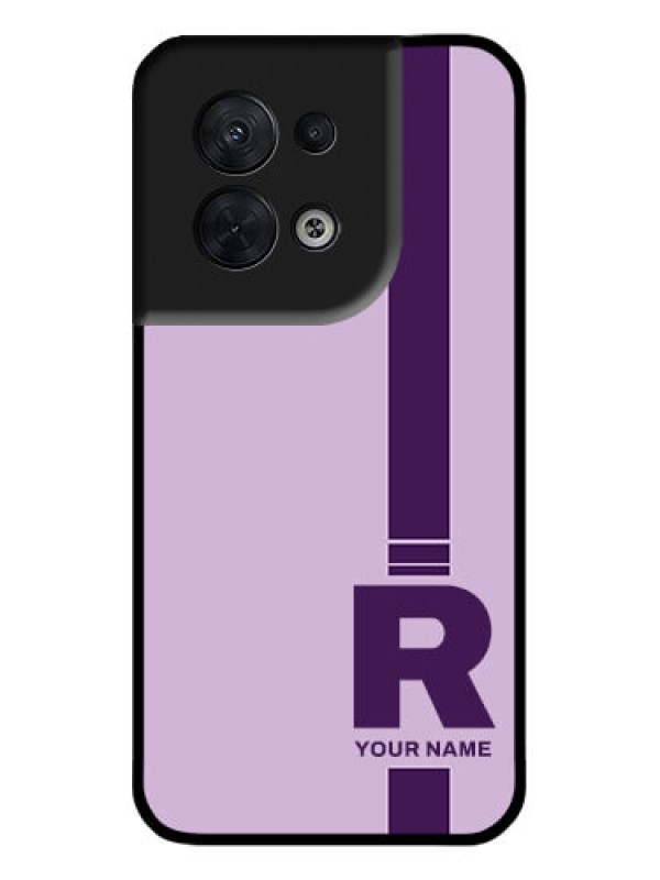 Custom Oppo Reno 8 5G Custom Metal Phone CaseSimple Dual Tone Stripe With Name Design