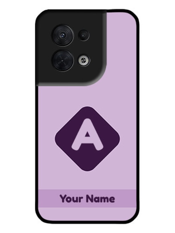 Custom Oppo Reno 8 5G Custom Metal Phone CaseCustom Letter In Curved Badge Design