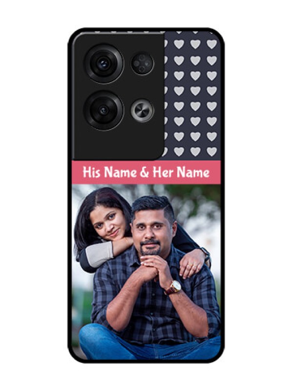 Custom Oppo Reno 8 Pro 5G Custom Metal Phone Case - Love Symbols Design