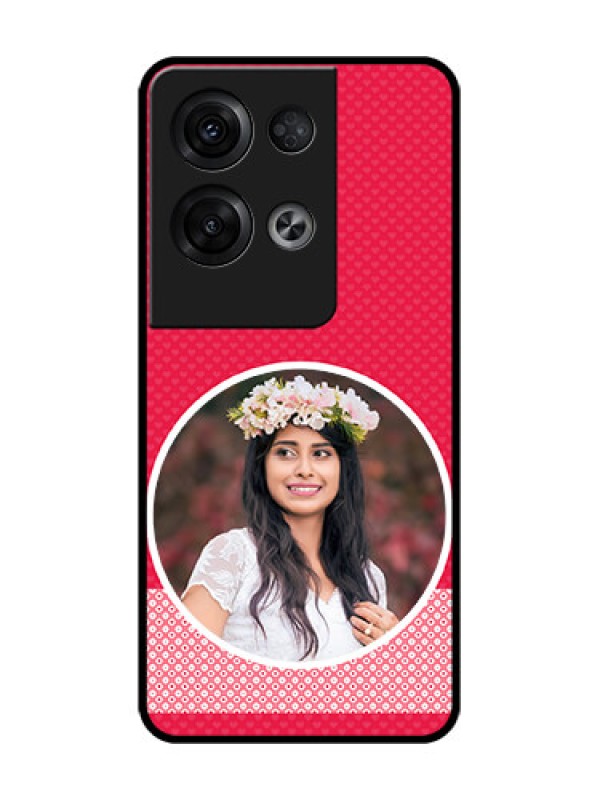 Custom Oppo Reno 8 Pro 5G Custom Metal Phone Case - Pink Color Pattern Design