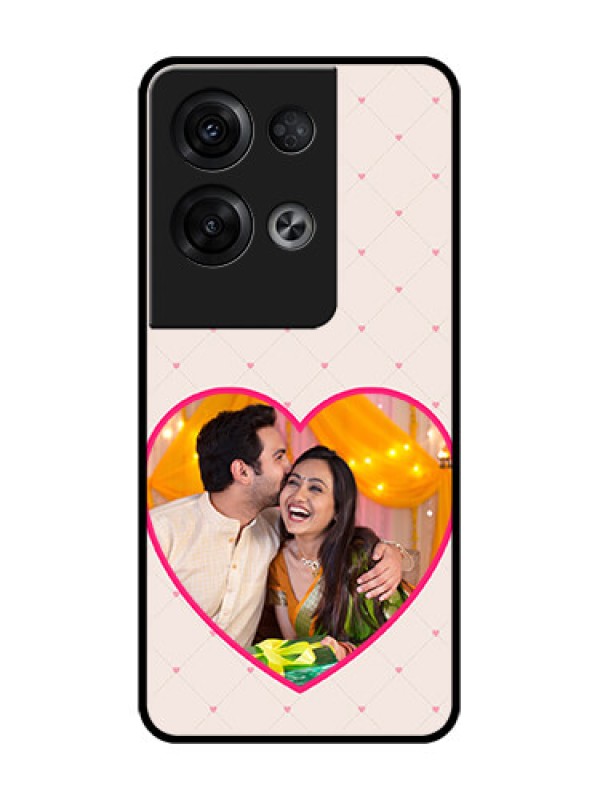 Custom Oppo Reno 8 Pro 5G Custom Metal Phone Case - Heart Shape Design