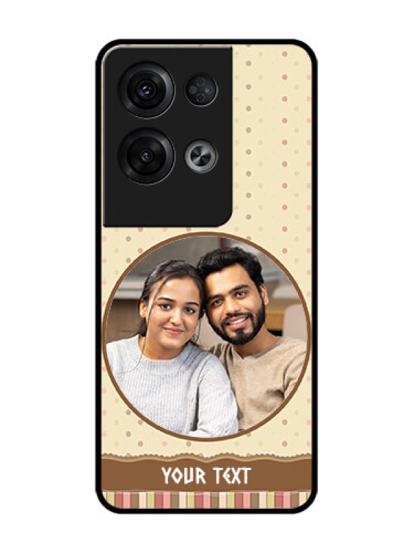 Custom Oppo Reno 8 Pro 5G Custom Metal Phone Case - Brown Dotted Mobile Case Design