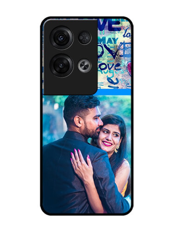 Custom Oppo Reno 8 Pro 5G Custom Metal Phone Case - Colorful Love Design