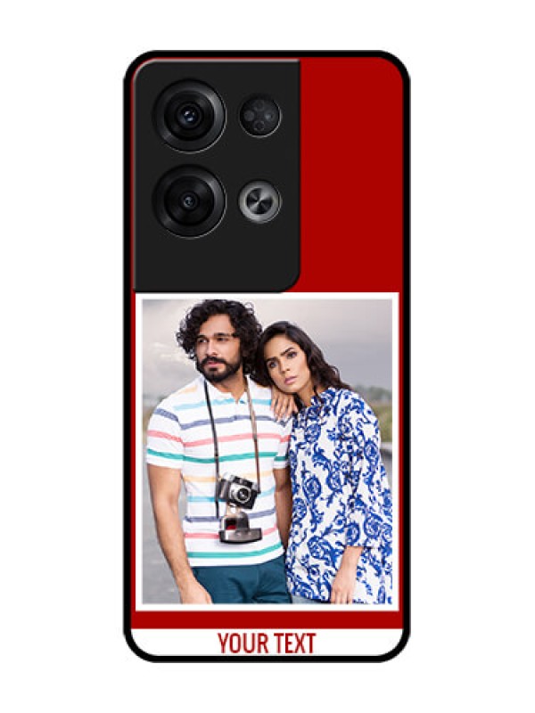 Custom Oppo Reno 8 Pro 5G Custom Metal Phone Case - Red Color Design