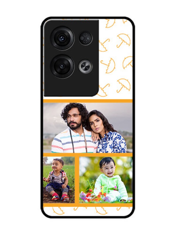 Custom Oppo Reno 8 Pro 5G Custom Metal Phone Case - Yellow Pattern Design