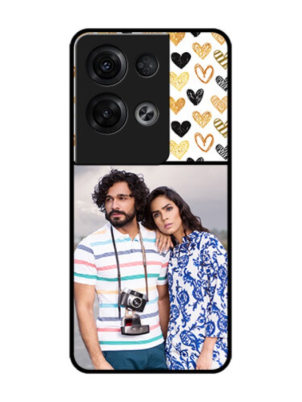 Custom Oppo Reno 8 Pro 5G Custom Metal Phone Case - Love Symbol Design