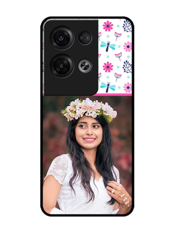 Custom Oppo Reno 8 Pro 5G Custom Metal Phone Case - Colorful Flower Design