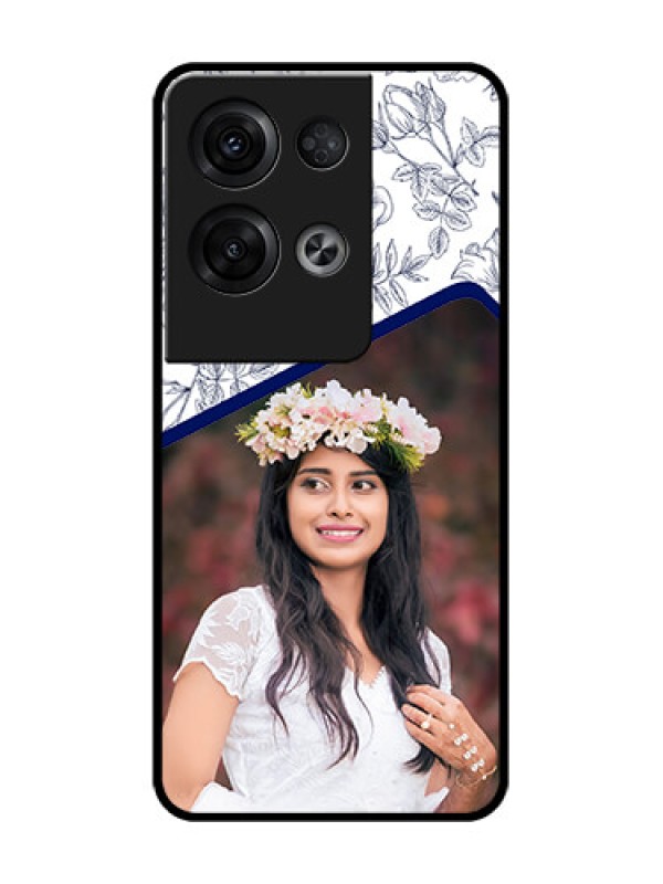 Custom Oppo Reno 8 Pro 5G Custom Metal Phone Case - Classy Floral Design