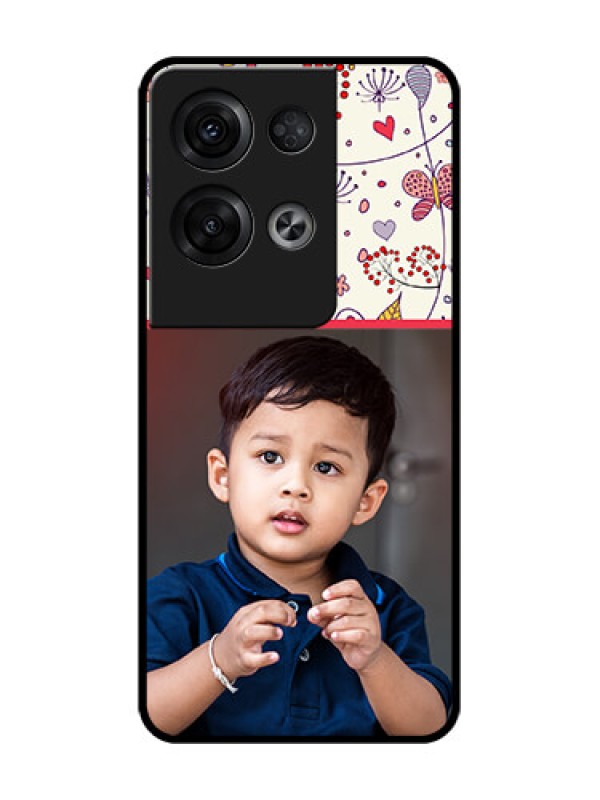 Custom Oppo Reno 8 Pro 5G Custom Metal Phone Case - Premium Floral Design