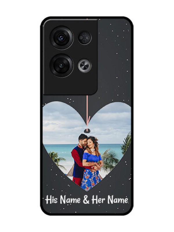 Custom Oppo Reno 8 Pro 5G Custom Metal Phone Case - Hanging Heart Design