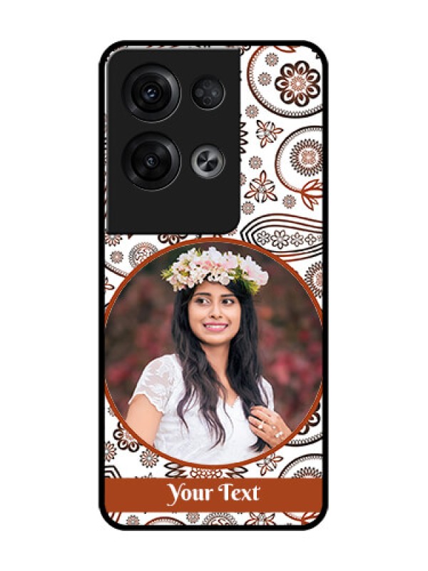 Custom Oppo Reno 8 Pro 5G Custom Metal Phone Case - Abstract Flower Design