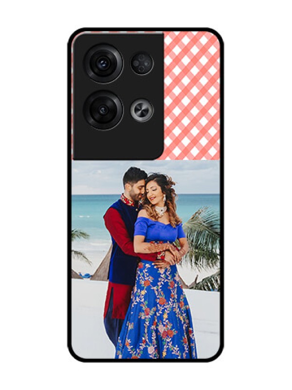 Custom Oppo Reno 8 Pro 5G Custom Metal Phone Case - Pink Pattern Design