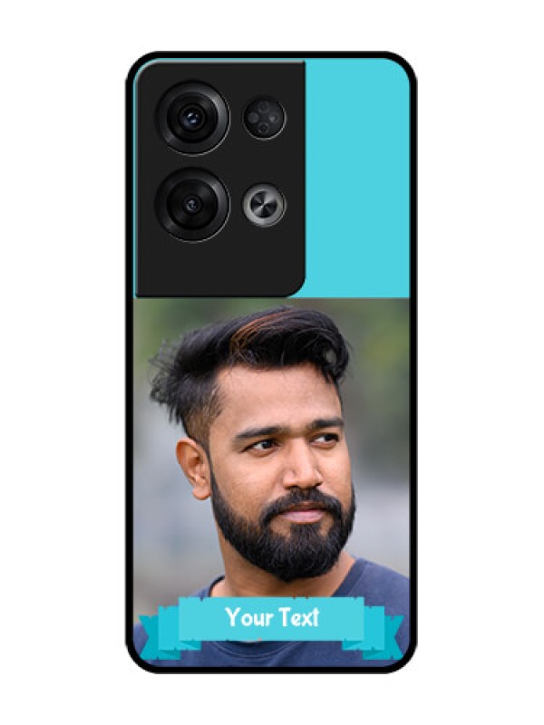 Custom Oppo Reno 8 Pro 5G Custom Metal Phone Case - Blue Color Design