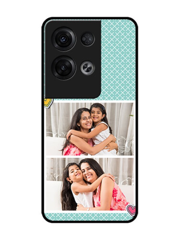 Custom Oppo Reno 8 Pro 5G Custom Metal Phone Case - 2 Image Holder With Pattern Design