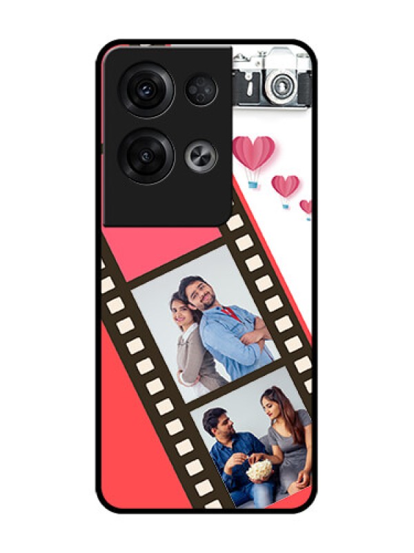 Custom Oppo Reno 8 Pro 5G Custom Metal Phone Case - 3 Image Holder With Film Reel