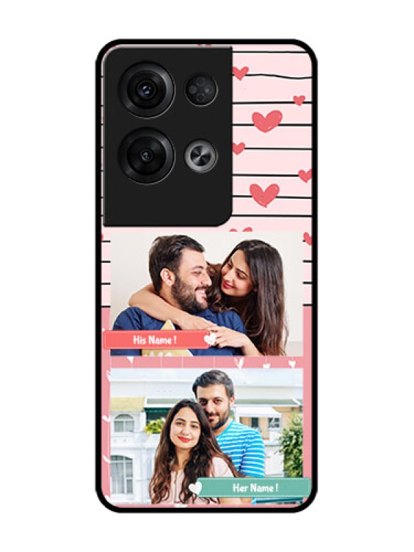 Custom Oppo Reno 8 Pro 5G Custom Metal Phone Case - Photo With Heart Design