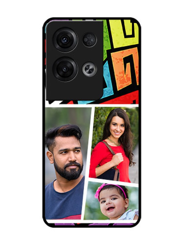 Custom Oppo Reno 8 Pro 5G Custom Metal Phone Case - Graffiti Pattern Design