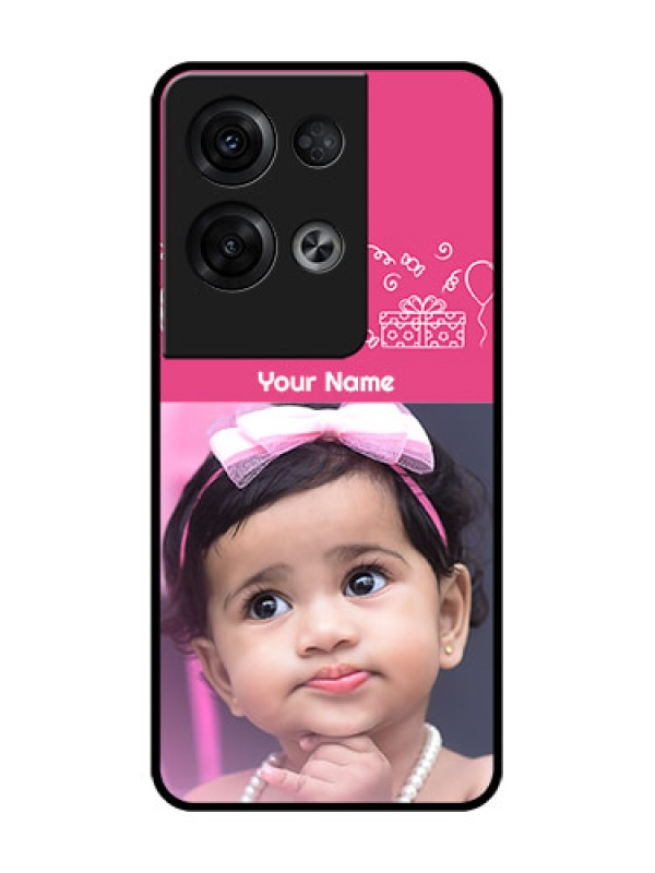 Custom Oppo Reno 8 Pro 5G Custom Metal Phone Case - With Birthday Line Art Design