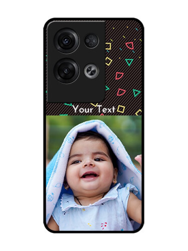 Custom Oppo Reno 8 Pro 5G Custom Metal Phone Case - With Confetti Birthday Design