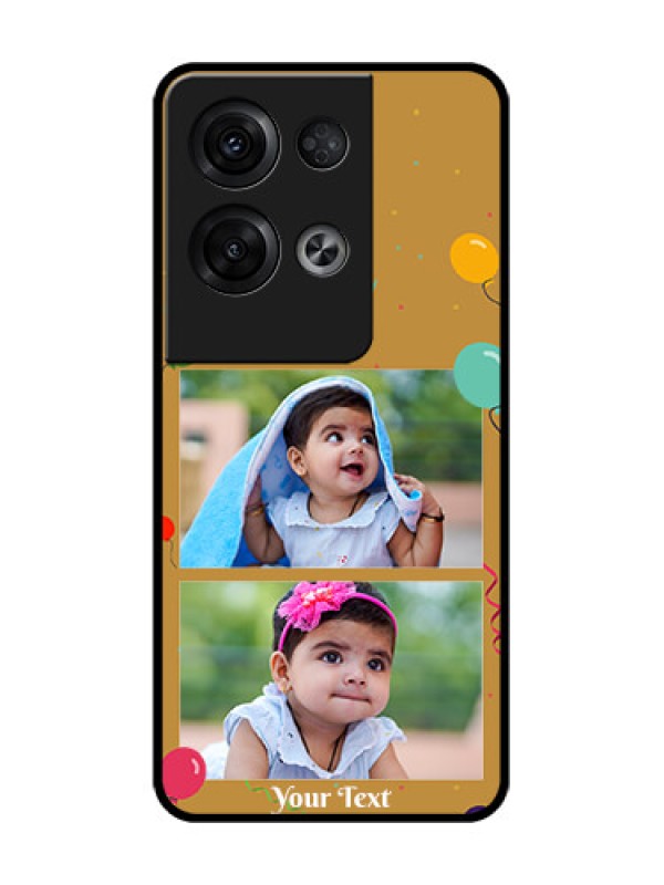 Custom Oppo Reno 8 Pro 5G Custom Metal Phone Case - Image Holder With Birthday Celebrations Design