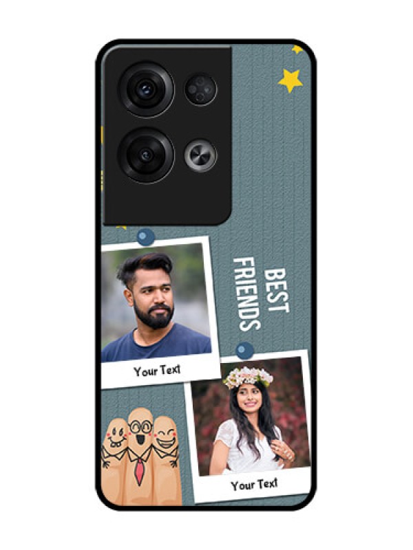 Custom Oppo Reno 8 Pro 5G Custom Metal Phone Case - Sticky Frames And Friendship Design