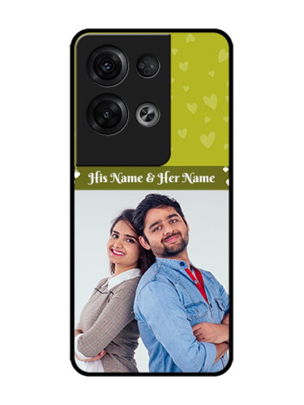 Custom Oppo Reno 8 Pro 5G Custom Metal Phone Case - You and Me Heart Design