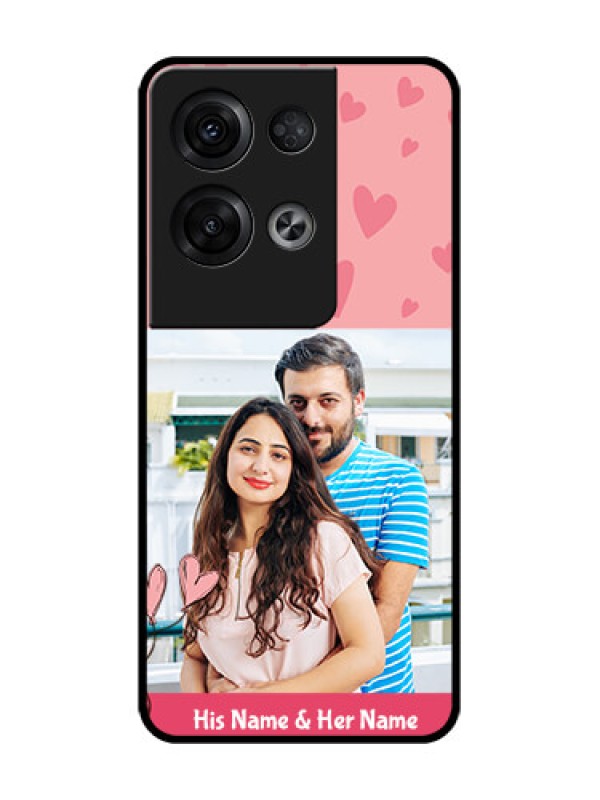 Custom Oppo Reno 8 Pro 5G Custom Metal Phone Case - Love Design Peach Color