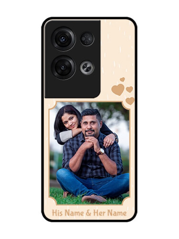 Custom Oppo Reno 8 Pro 5G Custom Metal Phone Case - With Confetti Love Design