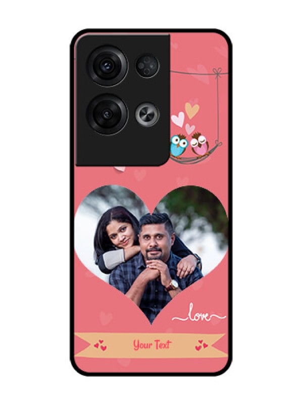 Custom Oppo Reno 8 Pro 5G Custom Metal Phone Case - Peach Color Love Design