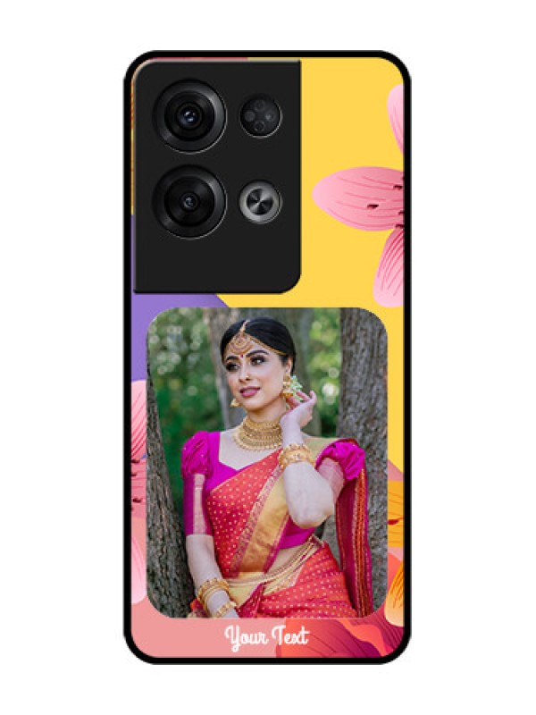 Custom Oppo Reno 8 Pro 5G Custom Metal Phone Case - 3 Image With Vintage Floral Design